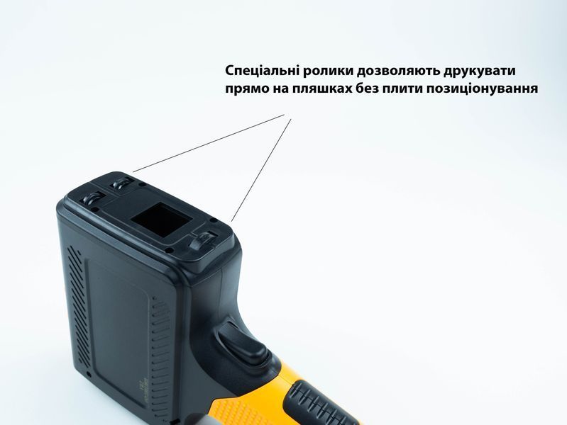 Ручний каплеструменевий принтер Yaomatec triangle жовтий 12.7mm &ndash; маркіратор дат, QR/штрихкод, 600 DPI 0165 фото