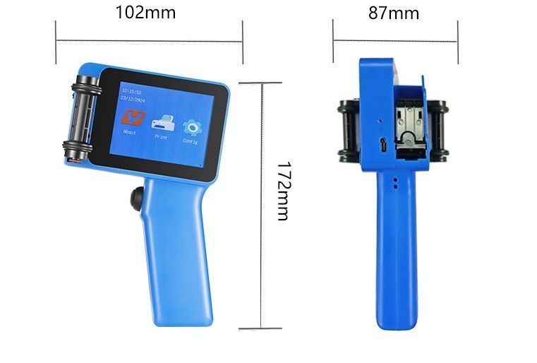 Ручний каплеструменевий принтер Yaomatec Q-compact сірий 12.7mm &ndash; маркіратор дат, QR/штрихкод, 600 DPI 0234 фото