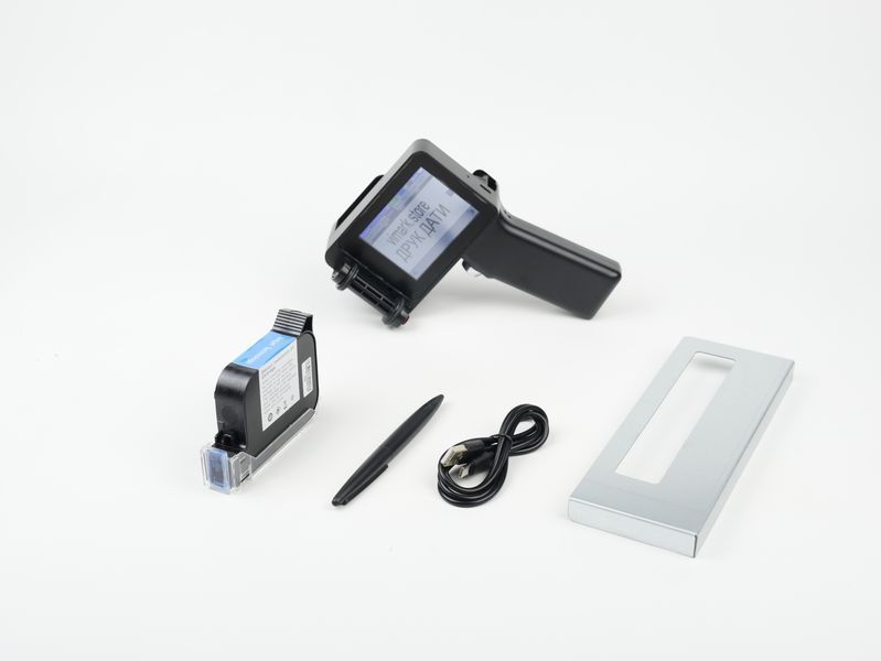 Ручний каплеструменевий принтер Yaomatec Q-compact чорний 12.7mm &ndash; маркіратор дат, QR/штрихкод, 600 DPI 0258 фото