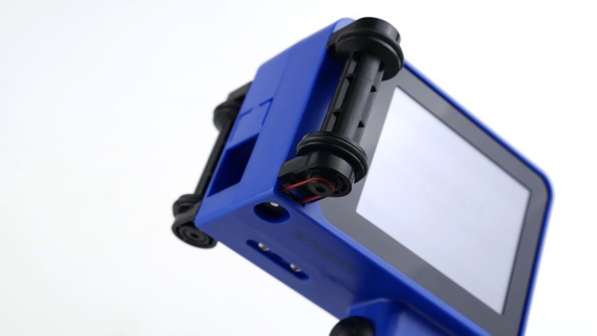 Ручний каплеструменевий принтер Yaomatec Q-compact синій 12.7mm &ndash; маркіратор дат, QR/штрихкод, 600 DPI 0262 фото